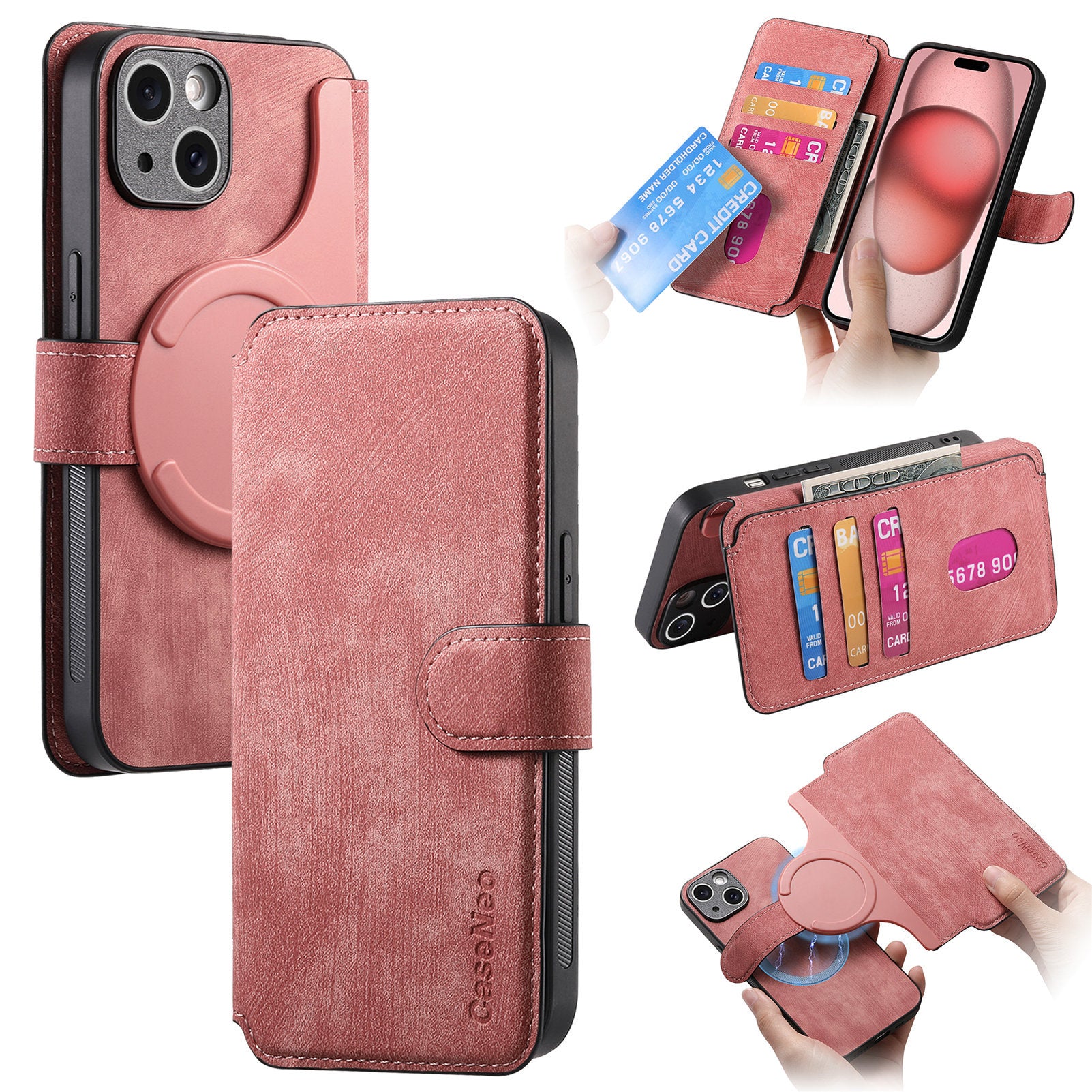 Magnetic Flip Leather Case