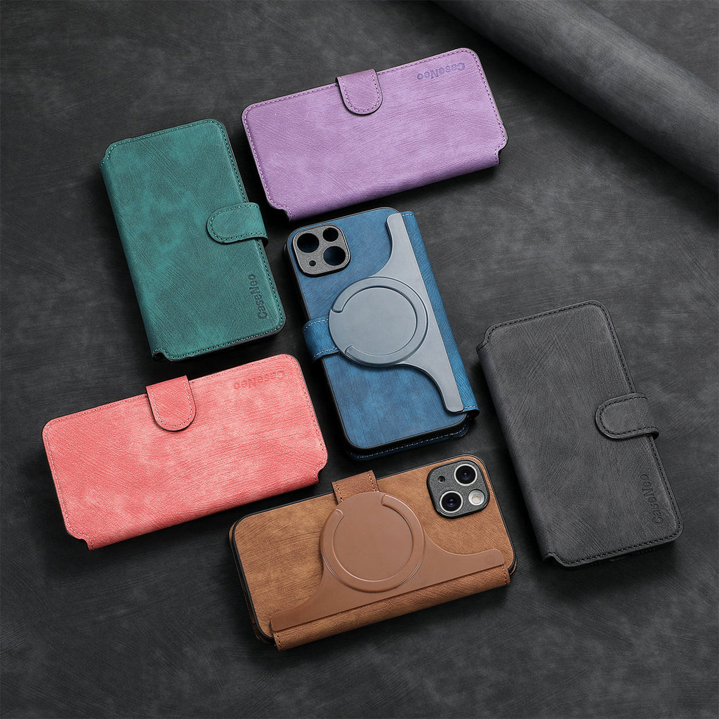 Magnetic Flip Leather Case