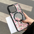 Pink Floral Magnetic Phone Case.