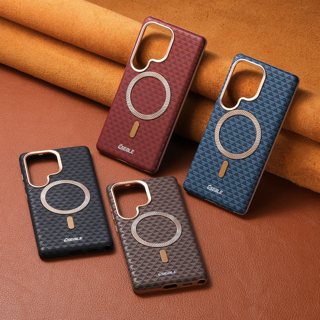Triangular Pattern Magnetic Matte Phone Case.