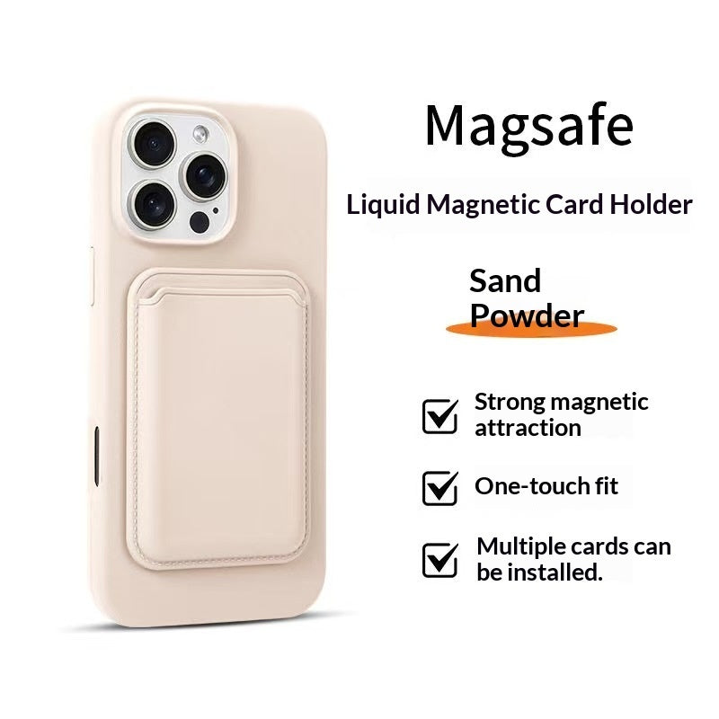 Magnetic Cardholder Silicone Phone Case.