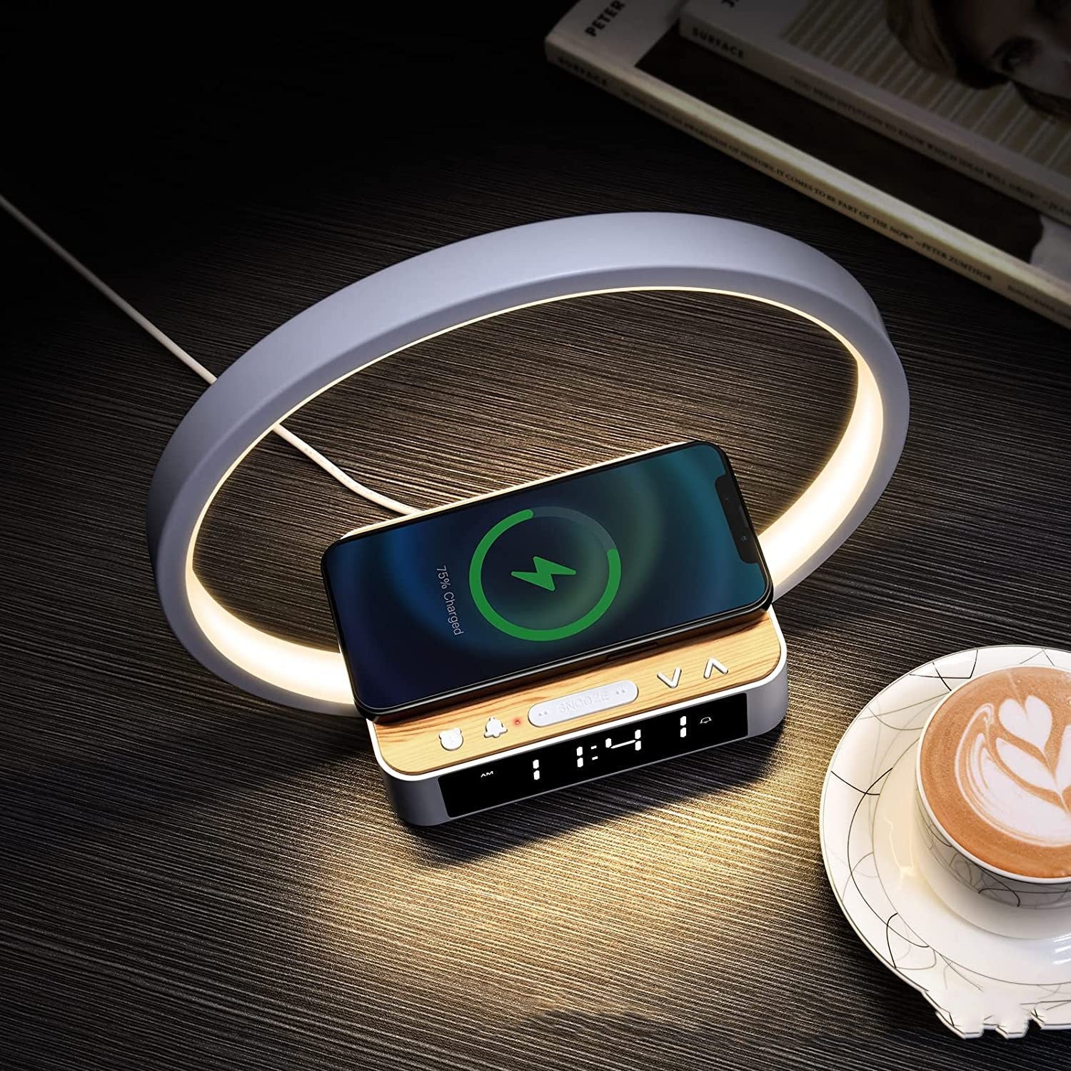 Bedside Three-in-one Wireless Charger & Small Night Lamp