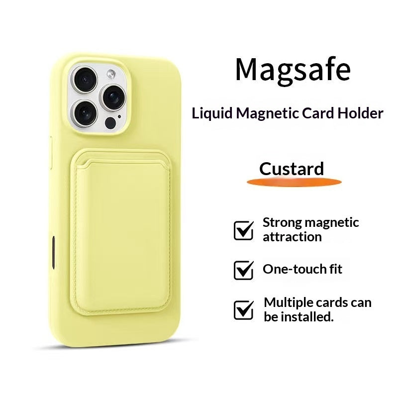 Magnetic Cardholder Silicone Phone Case.