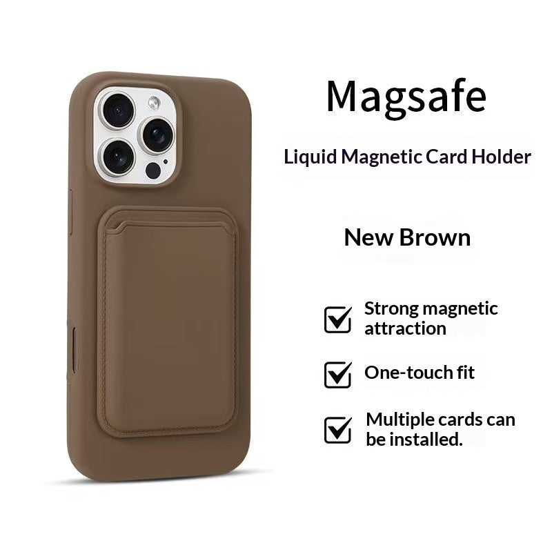 Magnetic Cardholder Silicone Phone Case.