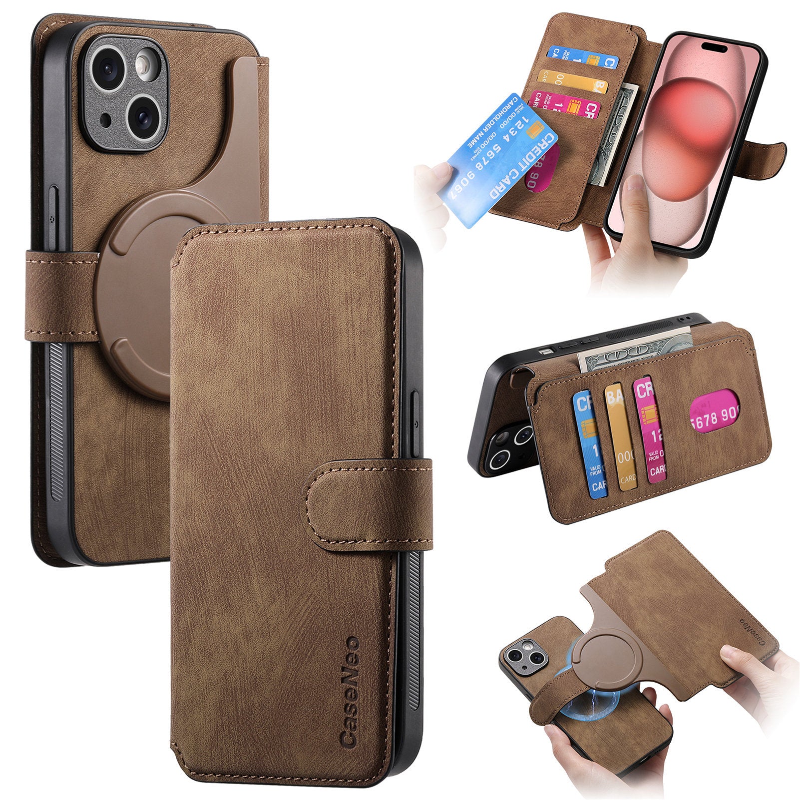 Magnetic Flip Leather Case