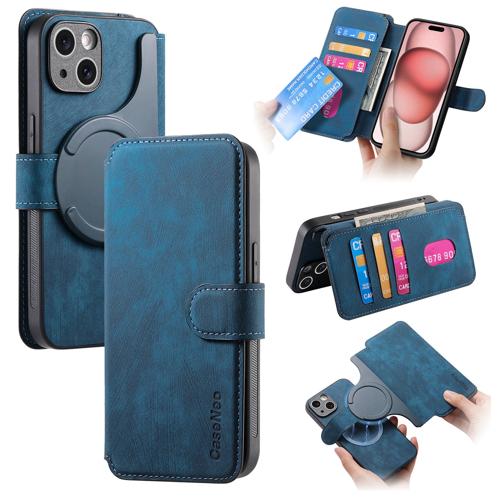 Magnetic Flip Leather Case