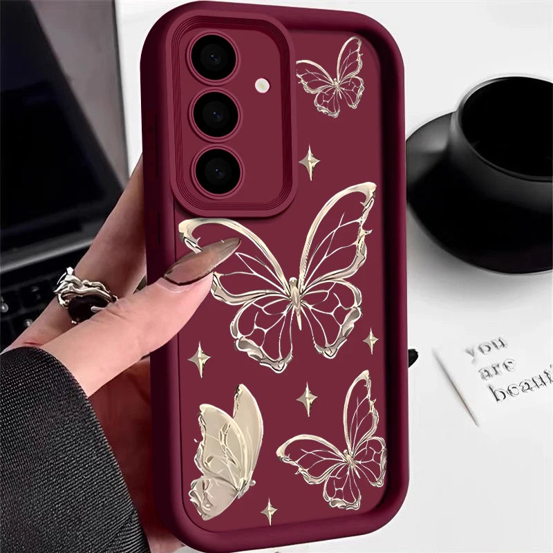 Gold Butterfly Print Case.