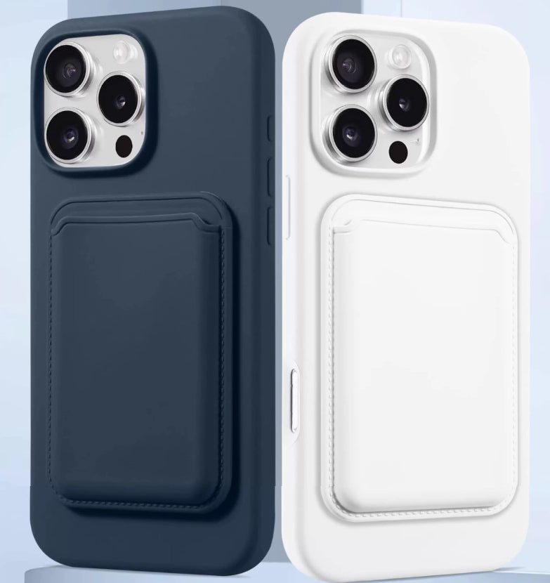 Magnetic Cardholder Silicone Phone Case.
